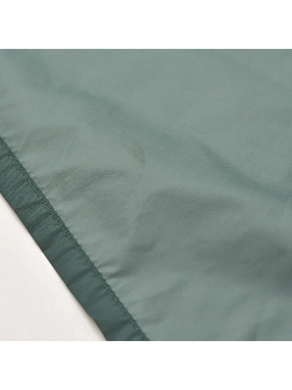 Prada Re-Nylon Hooded Nylon Rain Poncho Anorak Metal Green Half Zip S